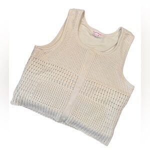 Girls Design History Cream Knit Top Size XL